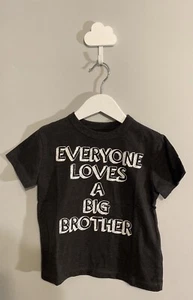 Chaser Brand Boys Size 6 Dark Gray Graphic Everyone Loves A Big Brother T-Shirt  - Picture 1 of 3