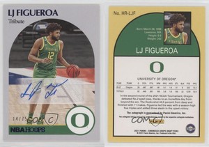 2021 Panini Chronicles Draft Picks Hoops Retro Blue /75 LJ Figueroa #HR-LJF Auto