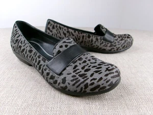 Dansko Womens Oskana Loafer Flat Shoes Gray Leopard Print Leather 9.5-10 EUR 40 - Picture 1 of 9