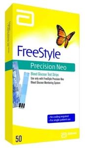 FreeStyle Precision Neo Blood Glucose Test Strips 0.6 microliter 50 Ct Pack of 3 - Picture 1 of 2