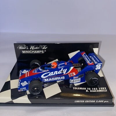 MINICHAMPS TOLEMAN TG183 1983 B.GIACOMELLI LIMITED EDITION 2.000 pcs Scala 1/43 - Immagine 1 di 4