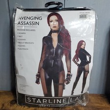 Avenging Assassin Costume Adult Sexy Superhero Halloween Fancy Dress Size Large 