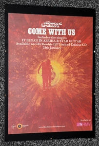 CHEMICAL BROTHERS band A3 frameless original 2002 come with us ALBUM art poster - Imagen 1 de 2
