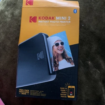 Kodak Mini 2 Instant Photo Printer Black - New - Image 1 of 4