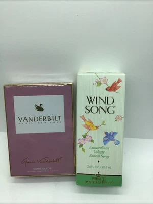 (2) Gloria Vanderbilt & Wind Song Prince Matchabelli Perfume Spray Mujer Set de Regalo Foto 1 de 4