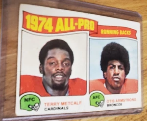 1975 Topps #210 1974 All-Pro Running Backs (Terry Metcalf / Otis Armstrong) - Picture 1 of 2