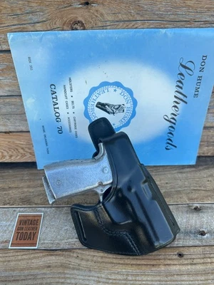 Vintage Don Hume Black Leather Cross Draw Holster For KAHR K9 P9 - Image 1 of 2