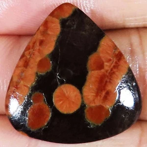 28.10 Cts Untreated Peanut Obsidian Pear Cabochon Gemstone 27x28x5 mm HB123 - Picture 1 of 5