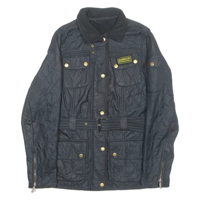 BARBOUR INTERNATIONAL Womens Quilted Jacket Black UK 8 - Image 1 of 4