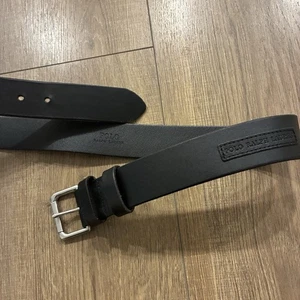 Polo Ralph Lauren Black Genuine Leather Belt Wide Size 36 1.5 Width - Picture 1 of 10