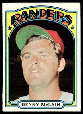 Tarjeta de béisbol 1972 Topps Denny McLain Texas Rangers #210 EX Foto 1 de 2