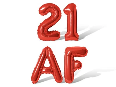 Баннер с воздушным шаром с буквами и цифрами 21 автофокусировка сделай сам украшение для вечеринки на 21-й день рождения - Изображение 1 из 4