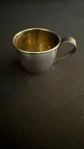 Vintage Sterling Silver WEB 510 Cup w/Handle Gold Wash Interior No Monograms - Picture 1 of 10