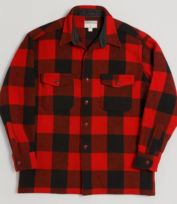 Abrigo chaqueta de caza a cuadros de lana sin forro Western Field Montgomery Ward de colección -XL Foto 1 de 4