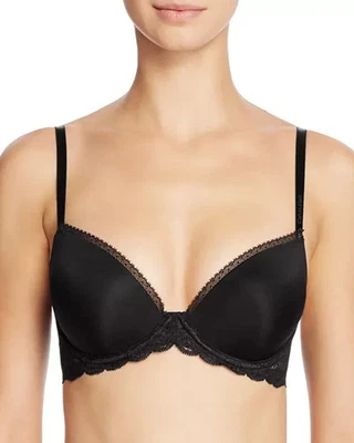 Calvin Klein Seductive Comfort Demi Lift Convertible Bra, Black, Size 34DDD 0481 - Image 1 of 3