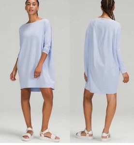 Lululemon Back in Action Long Sleeve Shirt Dress, Pastel Blue - Picture 1 of 13