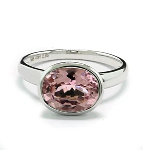 Natürlicher Turmalin-Ring 2,65 ct "Baby Pink" 585 Weißgold Wert 3.800 Euro neu - Imagen 1 de 4