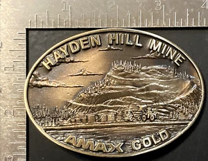 Hayden Hill Mine AMAX Gold Brass Belt Buckle 76 of 500 First Edition July 1992 - Picture 1 of 2