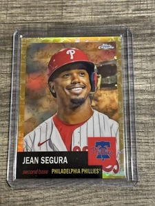 2022 Topps Chrome Platinum Anniversary Jean Segura Gold Refractor 46/50 Phillies - Picture 1 of 2