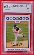 Chien-Ming Wang 2008 Topps BCCG 10 Mint New York Yankees Team Card #NYY5 Beckett