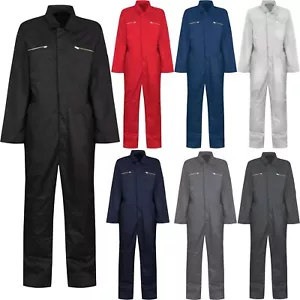 Herren Langarm Arbeitskleidung Overall Polycotton Kesselanzug Gummibund Overall - Bild 1 von 21