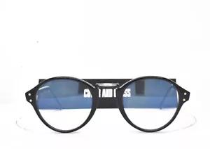 Cutler and Gross Eyeglasses Shiny Black Round Panto 1243 B 47-25-145 - Picture 1 of 5