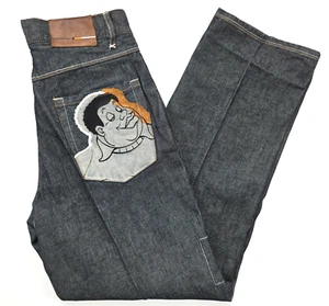 JEANS VINTAGE PLATINUM FUBU FAT ALBERT 34x34 BAGGY HIP HOP SKATER Y2K - Imagen 1 de 15