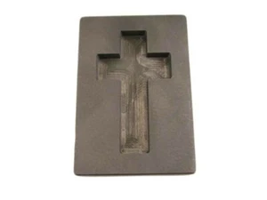 Collar de plata de 4 oz molde de grafito de alta densidad oro cruz personalizado de 7,5 oz 3-1/4" - Imagen 1 de 4