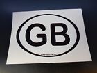 GB Black and White Sticker. 140 mm x 100 mm