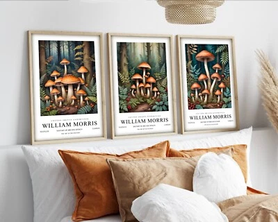 SET William Morris Cotton Prints Poster Art Vintage Classic Wall Art Gift - Image 1 of 4