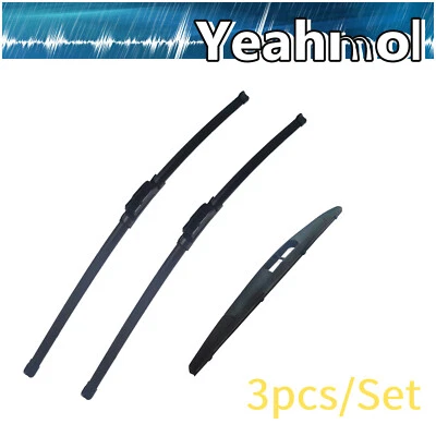 Yeahmol 22"22"12" Front Rear Wiper Blades Fit for 2009-2007 GMC Envoy, Set of 3 Foto 1 de 4