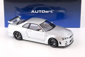 2002 NISSAN NISMO R34 GT-R Z-TUNE RHD SILVER 1:18 SCALE BY AUTOART 77461 - Picture 1 of 12
