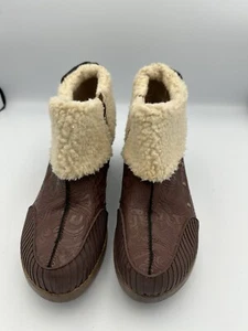 J-41 Women's Adventure On Ankle Bootie Slip On Faux Fur 11M - Picture 1 of 9