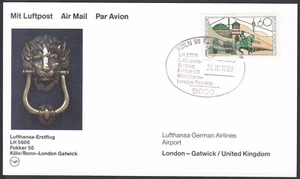 FFC0766 Lufthansa First Flight Card, FFC, Fokker 50, Koln - London - Picture 1 of 2
