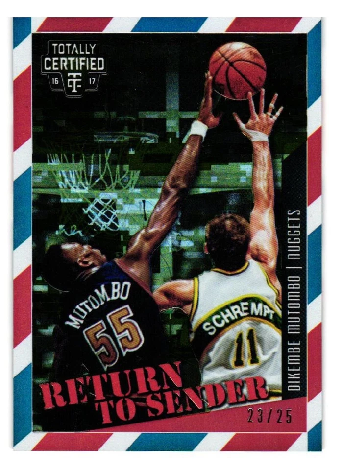 2016-17 Panini Totally Certified Return to Sender #14 Dikembe Mutombo Camo 23/25 - Image 1 of 2