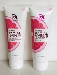 2-Pack Dr. Wellness ~ Pink Grapefruit Facial Scrub 8 fl oz Each ~ Oil Free - Picture 1 of 2