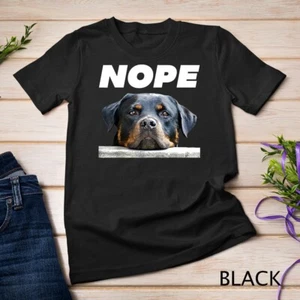 Rotweiller Nope Rottie Face Not Today Love My Rottweiler Dog Unisex T-shirt - Picture 1 of 15