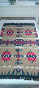 VTG Goodwin Weavers Bright Colors Aztec Tribal South Western Rug, New Rug - Bild 1 von 7