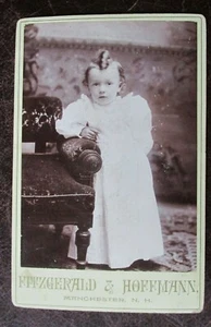Antique Cabinet Portrait Victorian Toddler Child Vintage Photos Manchester NH - Picture 1 of 2