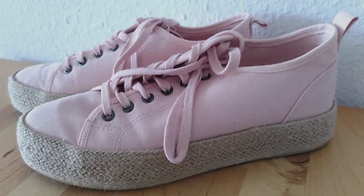 Damen Sneaker Rosa Schnürschuhe C&A Halbschuhe Gr. 40 Neuwertig - Bild 1 von 4