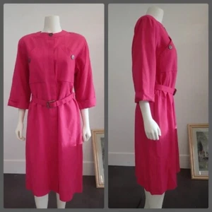 70er/80er Vintage Henry Lee Fuchsia Pink Party Kleid Rockabilly, Retro, Pin-Up, Mod - Bild 1 von 5