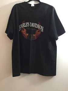 Camiseta Harley Dabidson XL Nuevo Progreso México YAZBEK Black Flem Wings - Imagen 1 de 6