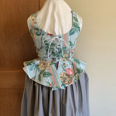 Reversible Fairy Tale, Wench, Colonial, Botanical Bodice Corset. Med. NWOT - Image 1 of 4