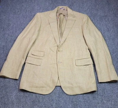 Chaqueta Ralph Lauren Purple Label Kent Tick Weave Para Hombre 40R Beige Blazer $2,295 Foto 1 de 4