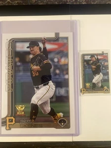 2025 Topps Series 1 Paul Skenes #98 OTC and CC-21 Companion Card Set - Bild 1 von 2