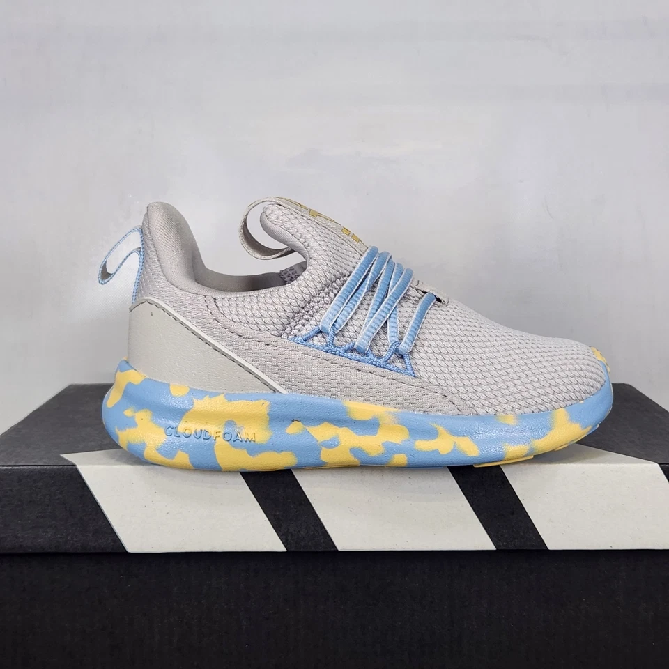 Tamanho 9 Infantil - Adidas Lite Racer Adapt 7.0 - Cinza / Matiz Laranja / Azul Brilhante - Imagem 1 de 4