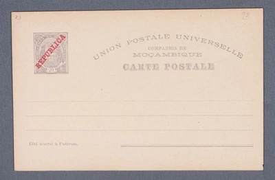 Tarjeta de papelería MayfairStamps Mozambique Universal Postal Union 20 Reis aau_8728 Foto 1 de 2