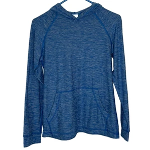 Boys' 12 Hanna Andersson Blue Polyester Long Sleeve Hooded Shirt 150 cm - Picture 1 of 4