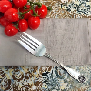 Frank Smith Fiddle Shell Auden Cold Meat Fork 7 ½" Cutlery Silverware - Picture 1 of 6