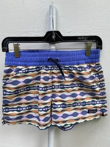 Girls Patagonia Costa Rica Baggies 3” Shorts  Multi Colored Blue Large Size L - Picture 1 of 5